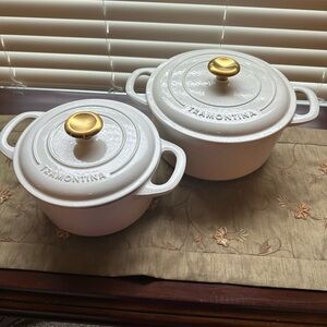 Tramontina Cast Iron Dutch Ovens with lids 3.5qt and 5.5qt Set